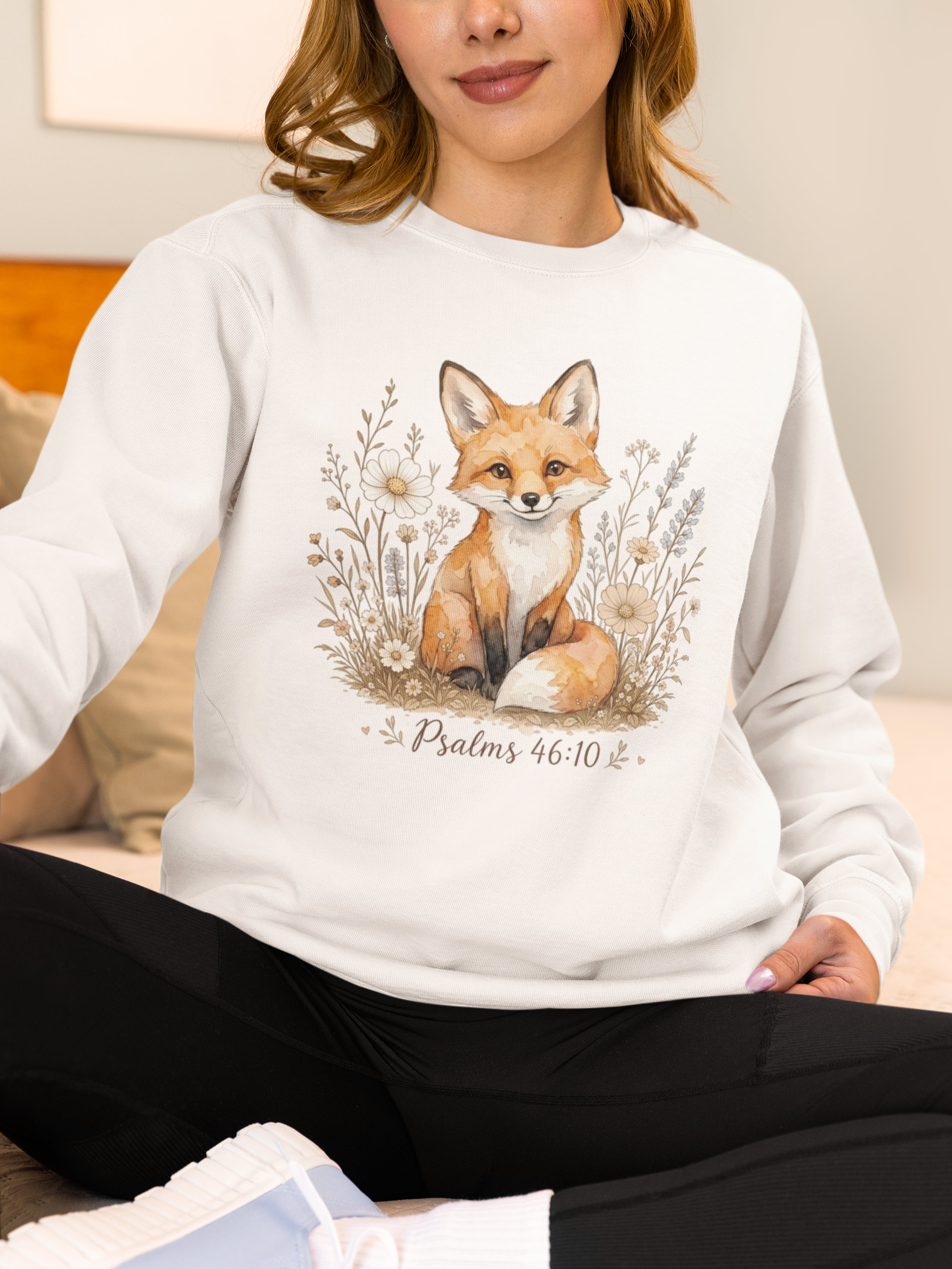 Psalm 46:10 Fox Shirt, Be Still and Know Sweatshirt, Christian Animal Shirt, Bible Verse Crewneck, Faith Sweatshirt, Christian Gift