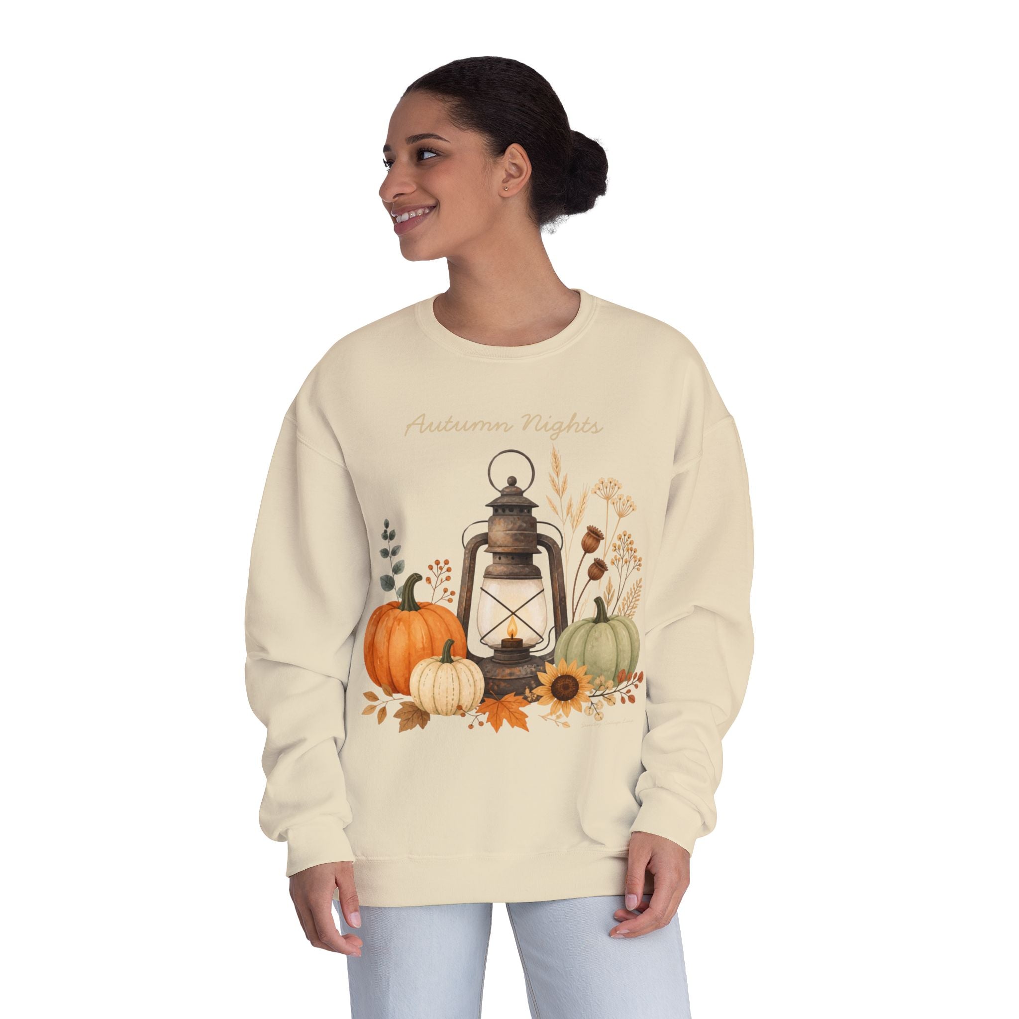 Autumn Nights Sweatshirt, Fall Sweatshirt, Cozy Fall Shirt, Pumpkin Sweatshirt, Autumn Graphic Sweatshirt, Fall Women’s Gift