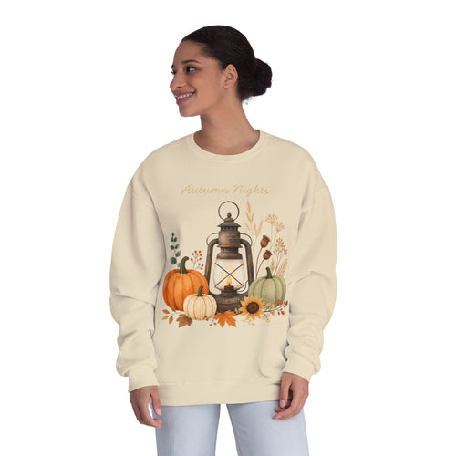 Autumn Nights Sweatshirt, Fall Sweatshirt, Cozy Fall Shirt, Pumpkin Sweatshirt, Autumn Graphic Sweatshirt, Fall Women’s Gift