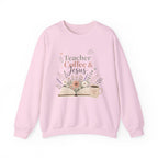 Teacher Sweatshirt, Teacher Coffee Jesus Crewneck, Christian Teacher Gift, Teacher Appreciation Shirt