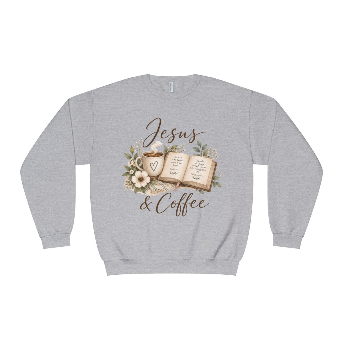Jesus + Coffee Sweatshirt, Christian Crewneck, Faith Based Pullover