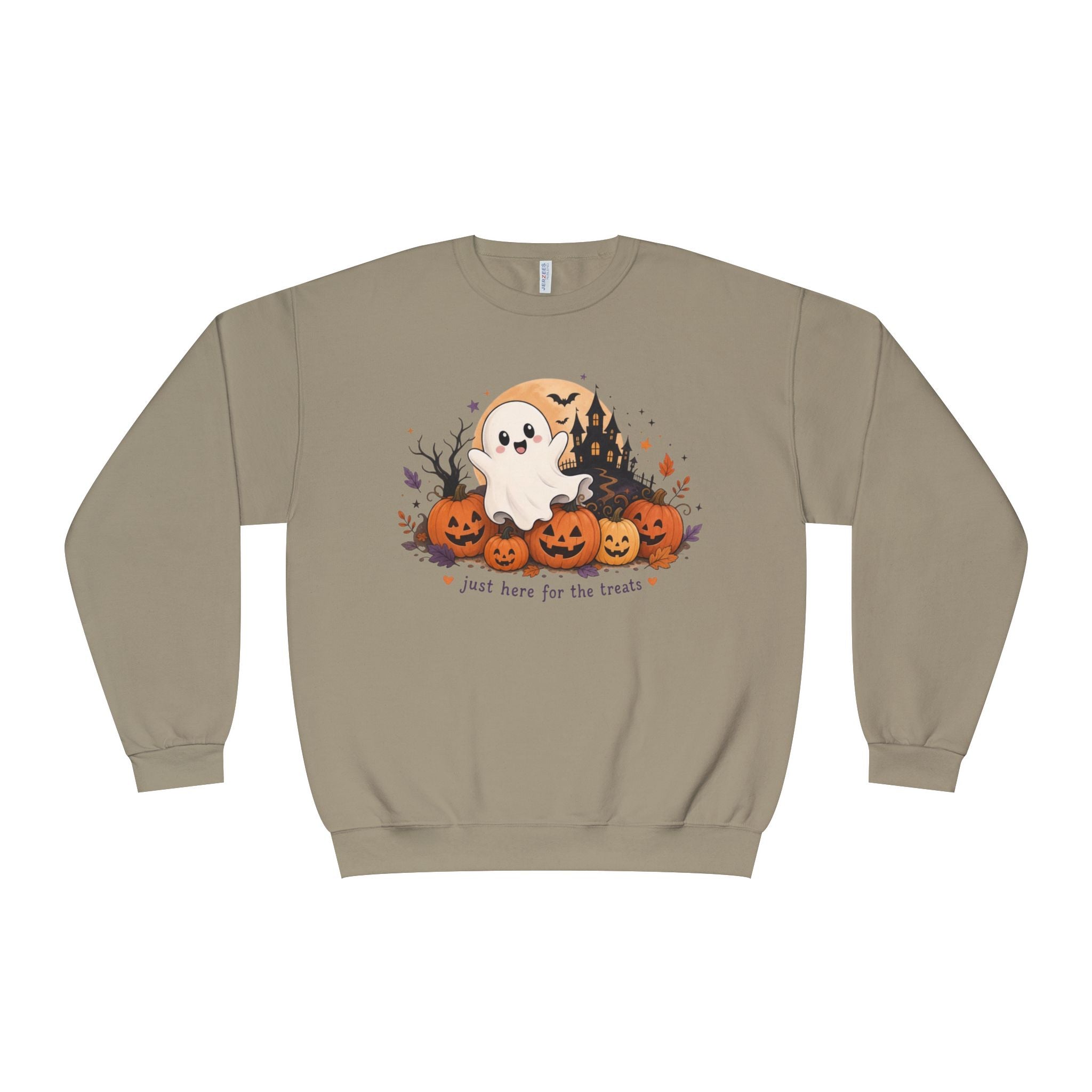 Just Here for the Treats Sweatshirt, Halloween Ghost Sweatshirt, Cute Halloween Shirt, Pumpkin Sweatshirt, Spooky Season Gift