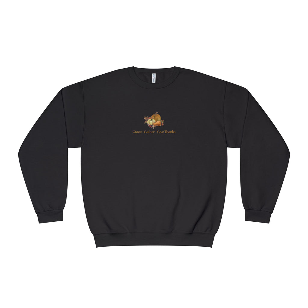 Grace Gather Give Thanks Shirt, Christian Thanksgiving Sweatshirt, Fall Faith Sweatshirt, Women’s Thanksgiving Shirt