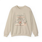 Teacher Sweatshirt, Teacher Coffee Jesus Crewneck, Christian Teacher Gift, Teacher Appreciation Shirt