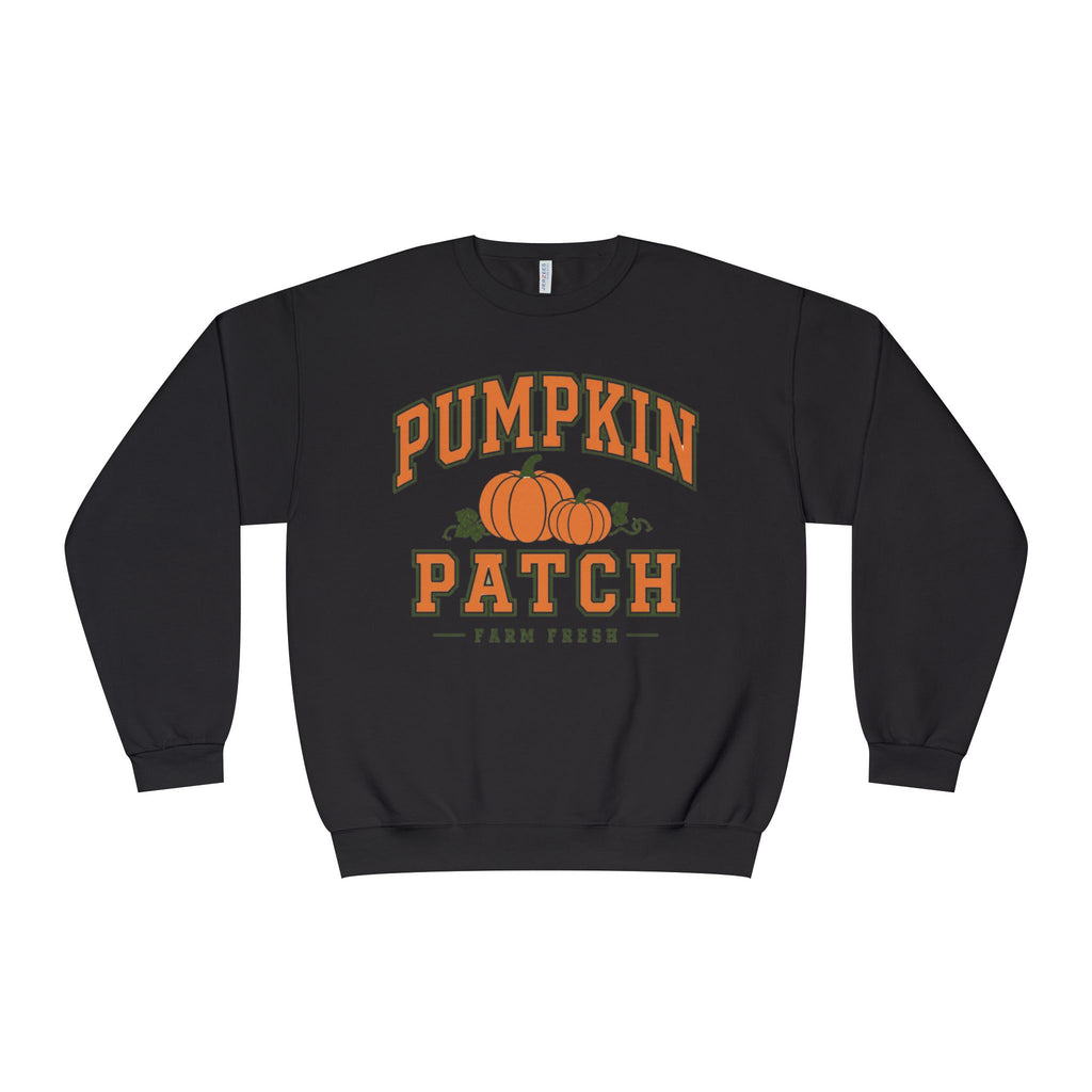 Pumpkin Patch Sweatshirt, Fall Crewneck, Farm Fresh Pumpkin Sweatshirt, Varsity Style Fall Shirt, Cozy Autumn Pullover