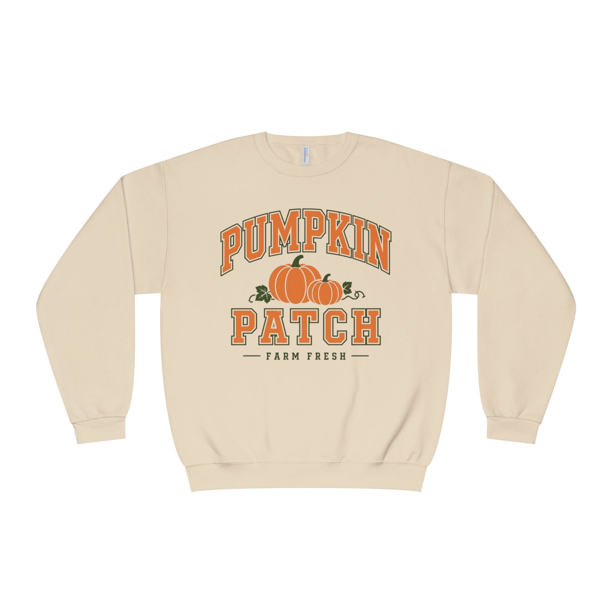 Pumpkin Patch Sweatshirt, Fall Crewneck, Farm Fresh Pumpkin Sweatshirt, Varsity Style Fall Shirt, Cozy Autumn Pullover