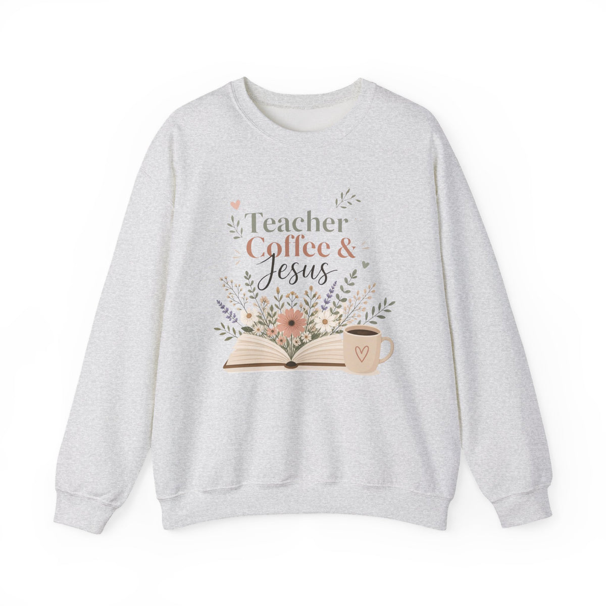 Teacher Sweatshirt, Teacher Coffee Jesus Crewneck, Christian Teacher Gift, Teacher Appreciation Shirt