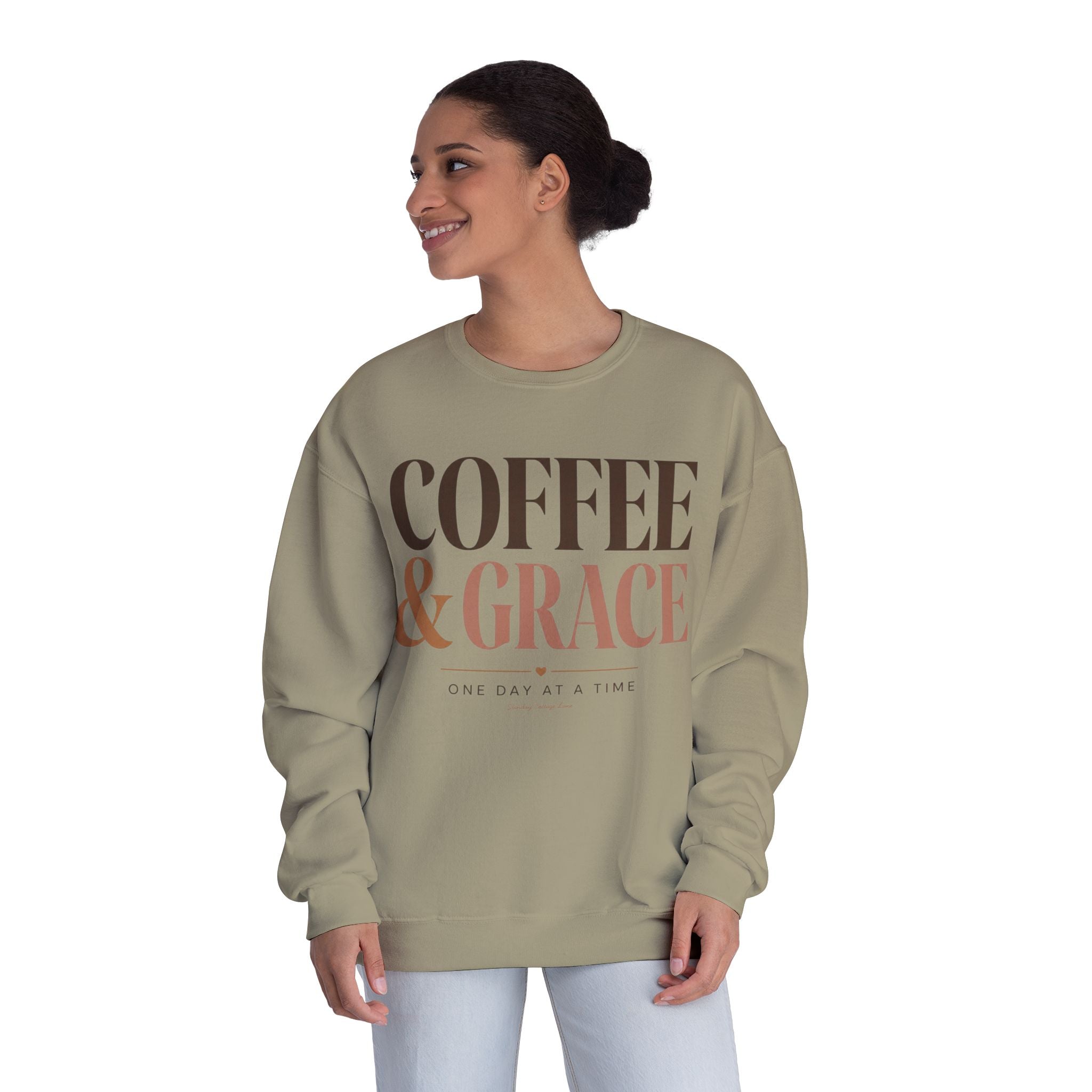 Coffee & Grace Shirt, Christian Coffee Sweatshirt, Faith Shirt for Women, Christian Graphic Shirt