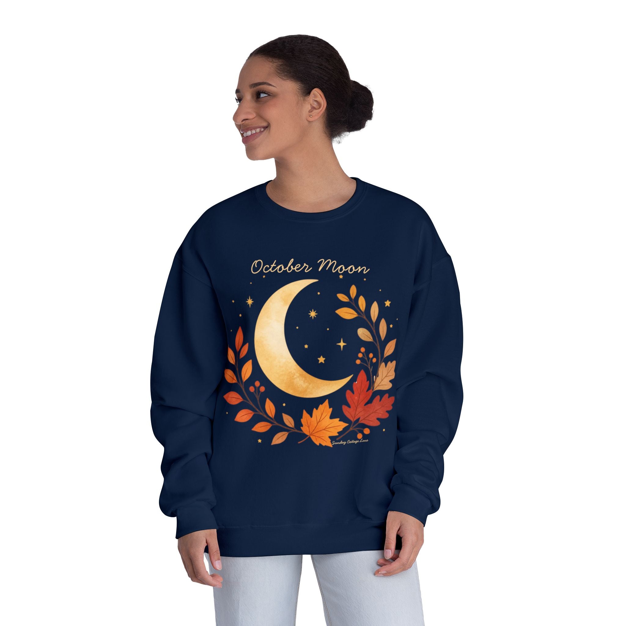 October Moon Sweatshirt, Fall Moon Shirt, Autumn Sweatshirt, Cozy Halloween Shirt, October Shirt, Fall Women’s Gift