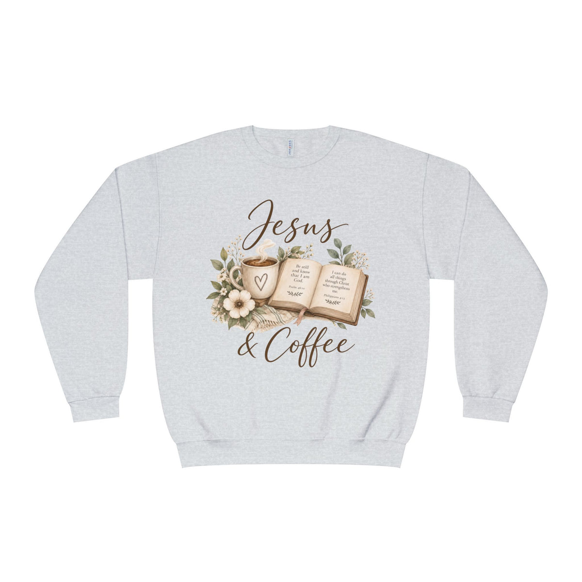Jesus + Coffee Sweatshirt, Christian Crewneck, Faith Based Pullover