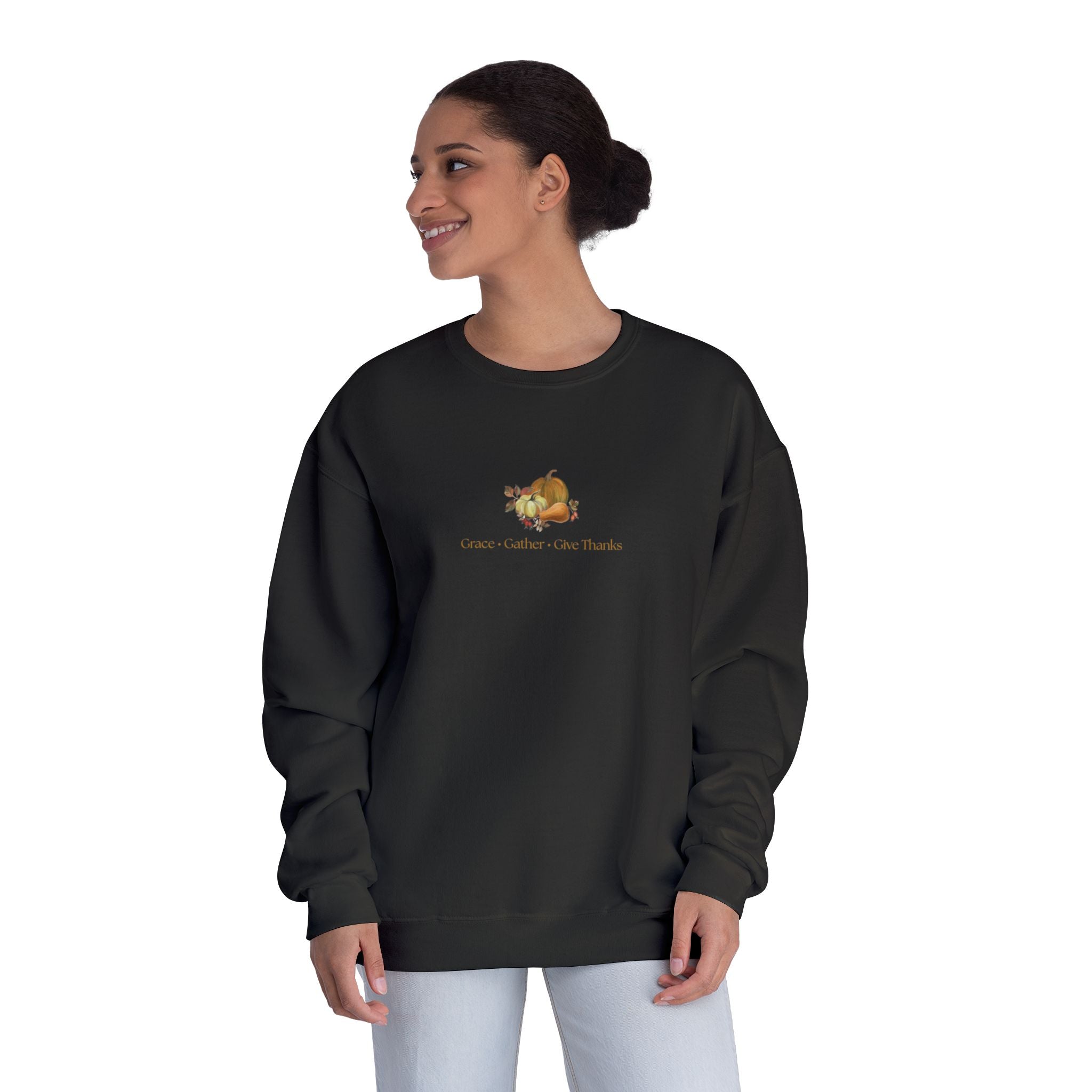 Grace Gather Give Thanks Shirt, Christian Thanksgiving Sweatshirt, Fall Faith Sweatshirt, Women’s Thanksgiving Shirt