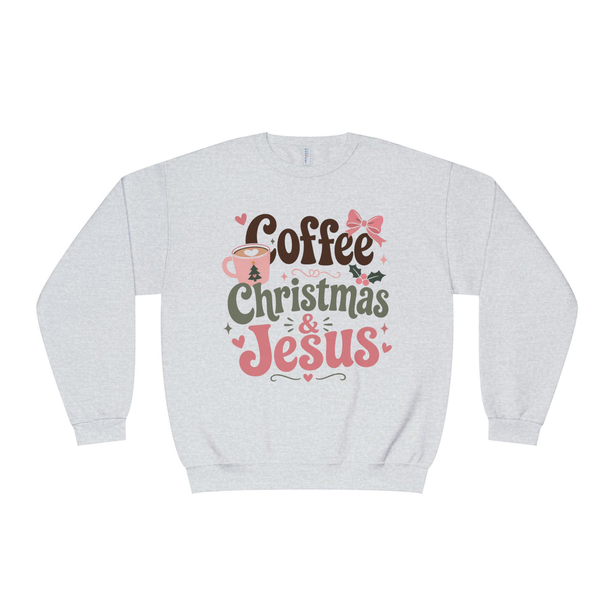 Coffee, Christmas & Jesus Sweatshirt | Christmas Sweatshirt | Christian Christmas Sweatshirt | Cozy Holiday Pullover