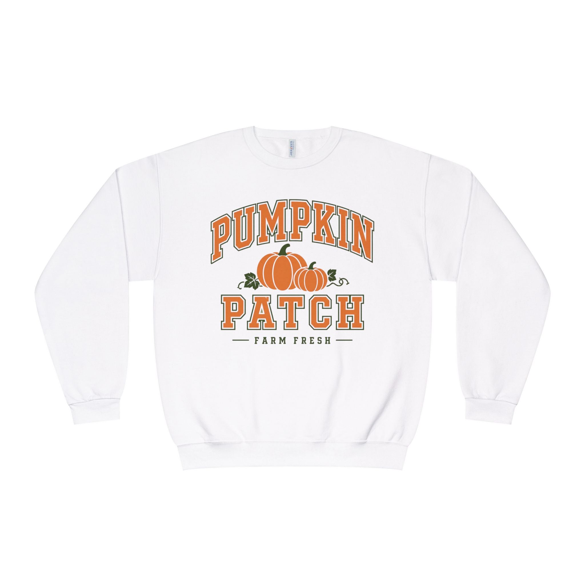 Pumpkin Patch Sweatshirt, Fall Crewneck, Farm Fresh Pumpkin Sweatshirt, Varsity Style Fall Shirt, Cozy Autumn Pullover
