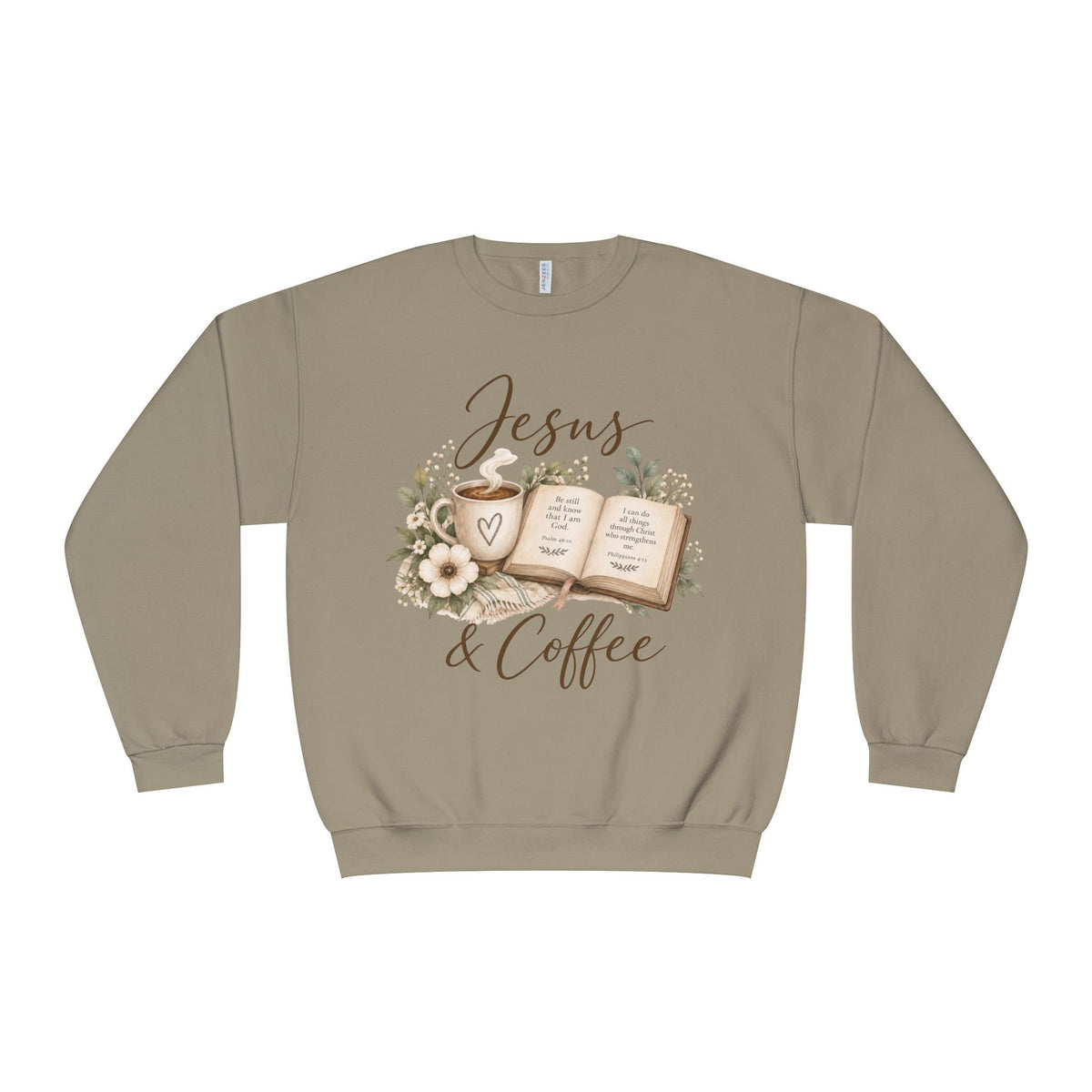 Jesus + Coffee Sweatshirt, Christian Crewneck, Faith Based Pullover