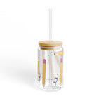 Cute Pencil Glass Tumbler | Teacher Gift | School Tumbler | Student Gift | Back to School Drink-ware Glass, 16oz