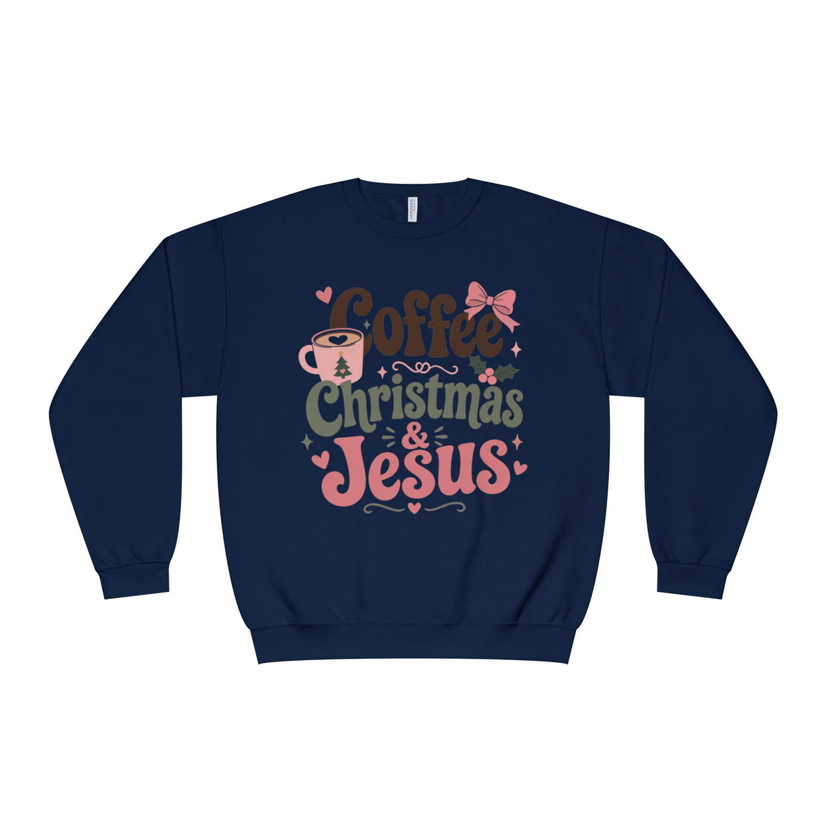 Coffee, Christmas & Jesus Sweatshirt | Christmas Sweatshirt | Christian Christmas Sweatshirt | Cozy Holiday Pullover