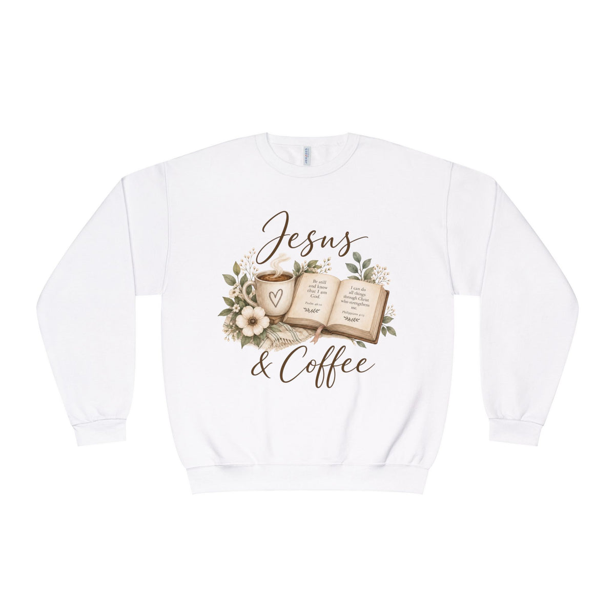 Jesus + Coffee Sweatshirt, Christian Crewneck, Faith Based Pullover