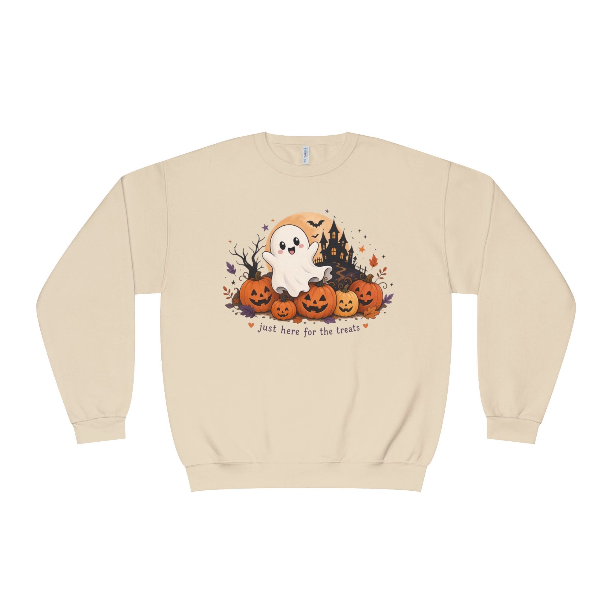 Just Here for the Treats Sweatshirt, Halloween Ghost Sweatshirt, Cute Halloween Shirt, Pumpkin Sweatshirt, Spooky Season Gift