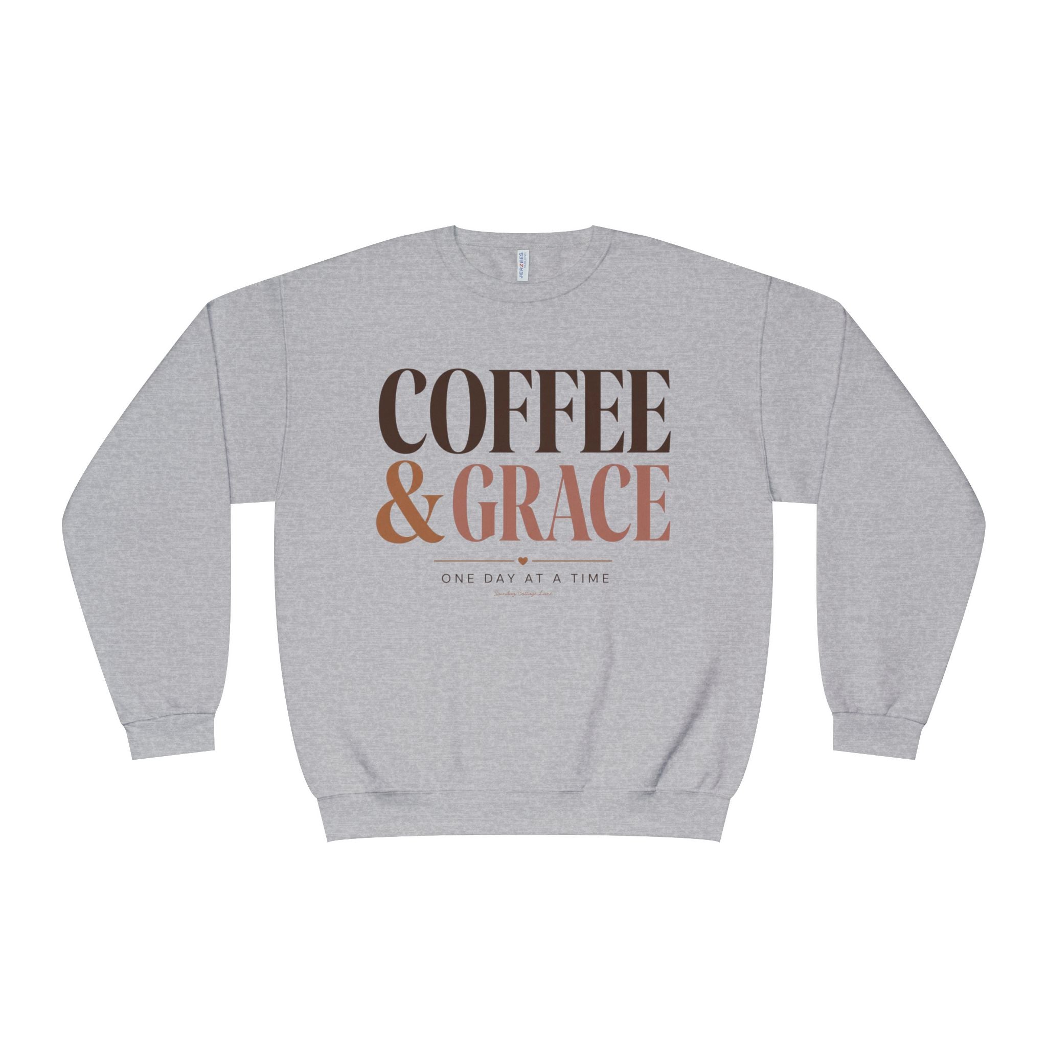Coffee & Grace Shirt, Christian Coffee Sweatshirt, Faith Shirt for Women, Christian Graphic Tee
