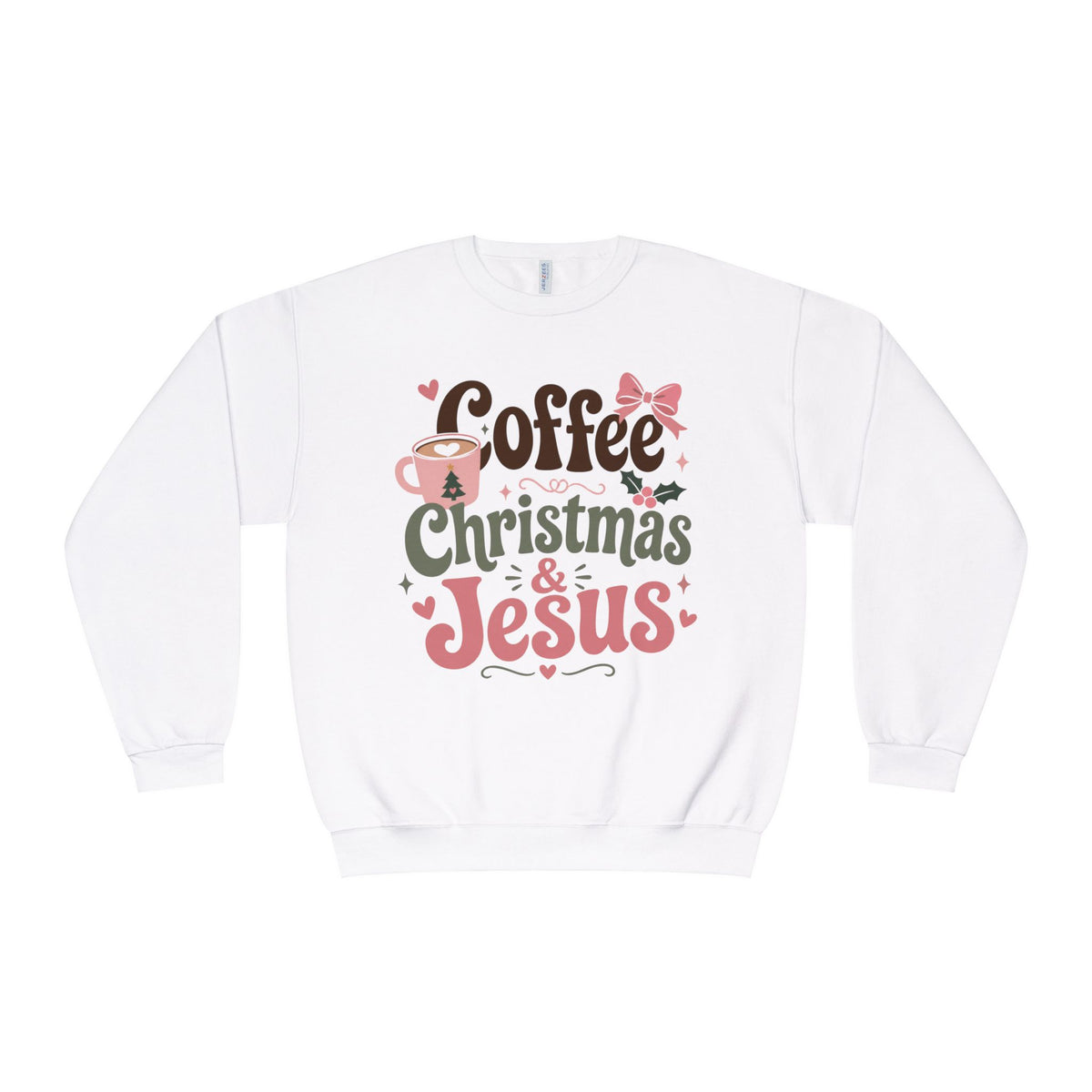 Coffee, Christmas & Jesus Sweatshirt | Christmas Sweatshirt | Christian Christmas Sweatshirt | Cozy Holiday Pullover
