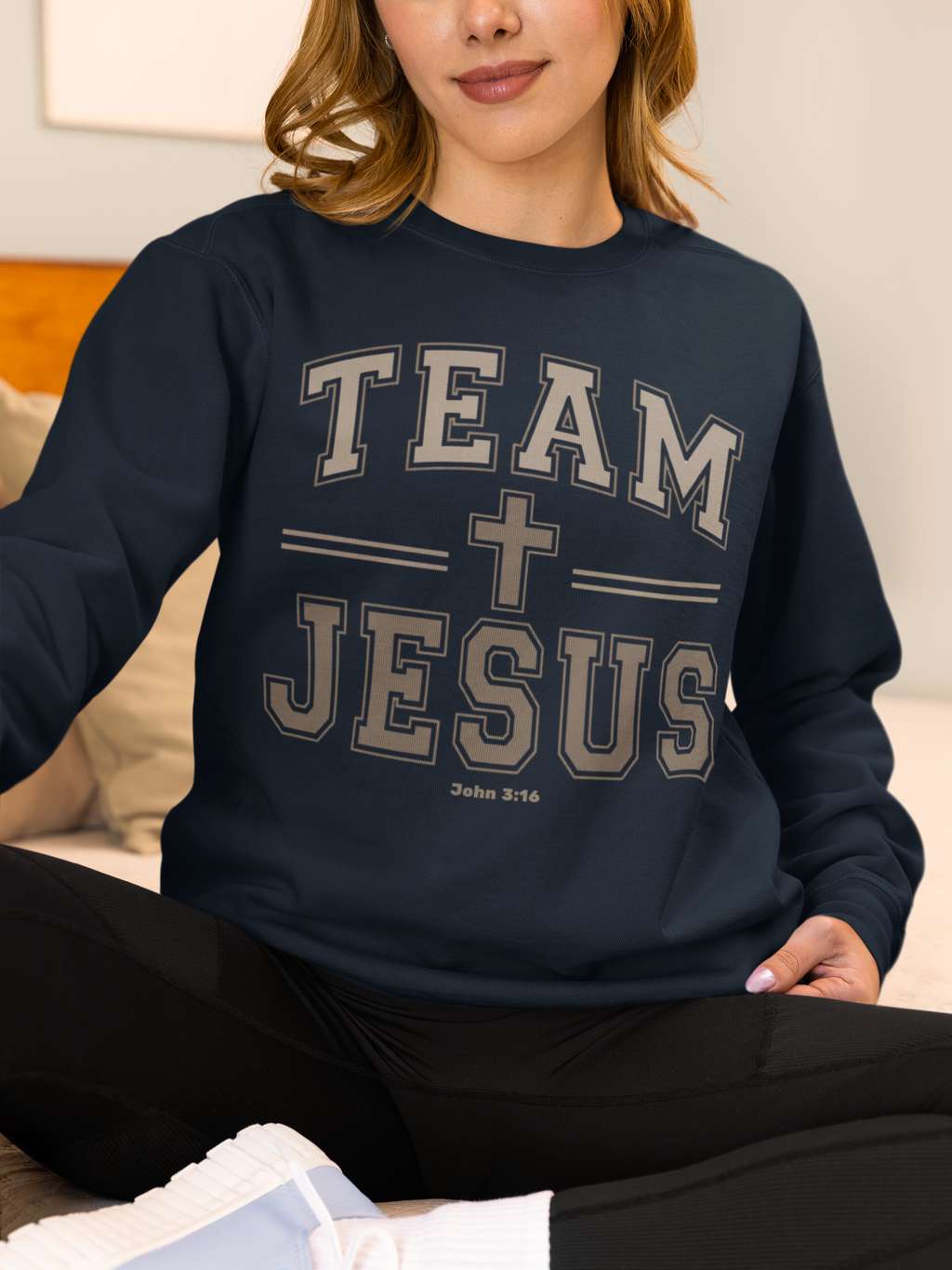 Team Jesus Sweatshirt, Christian Faith Crewneck, Jesus Shirt, John 3:16 Sweatshirt, Christian Gift for Women, Faith Based Pullover