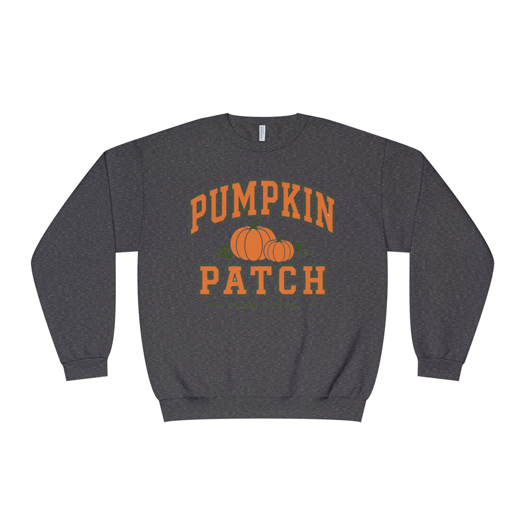 Pumpkin Patch Sweatshirt, Fall Crewneck, Farm Fresh Pumpkin Sweatshirt, Varsity Style Fall Shirt, Cozy Autumn Pullover