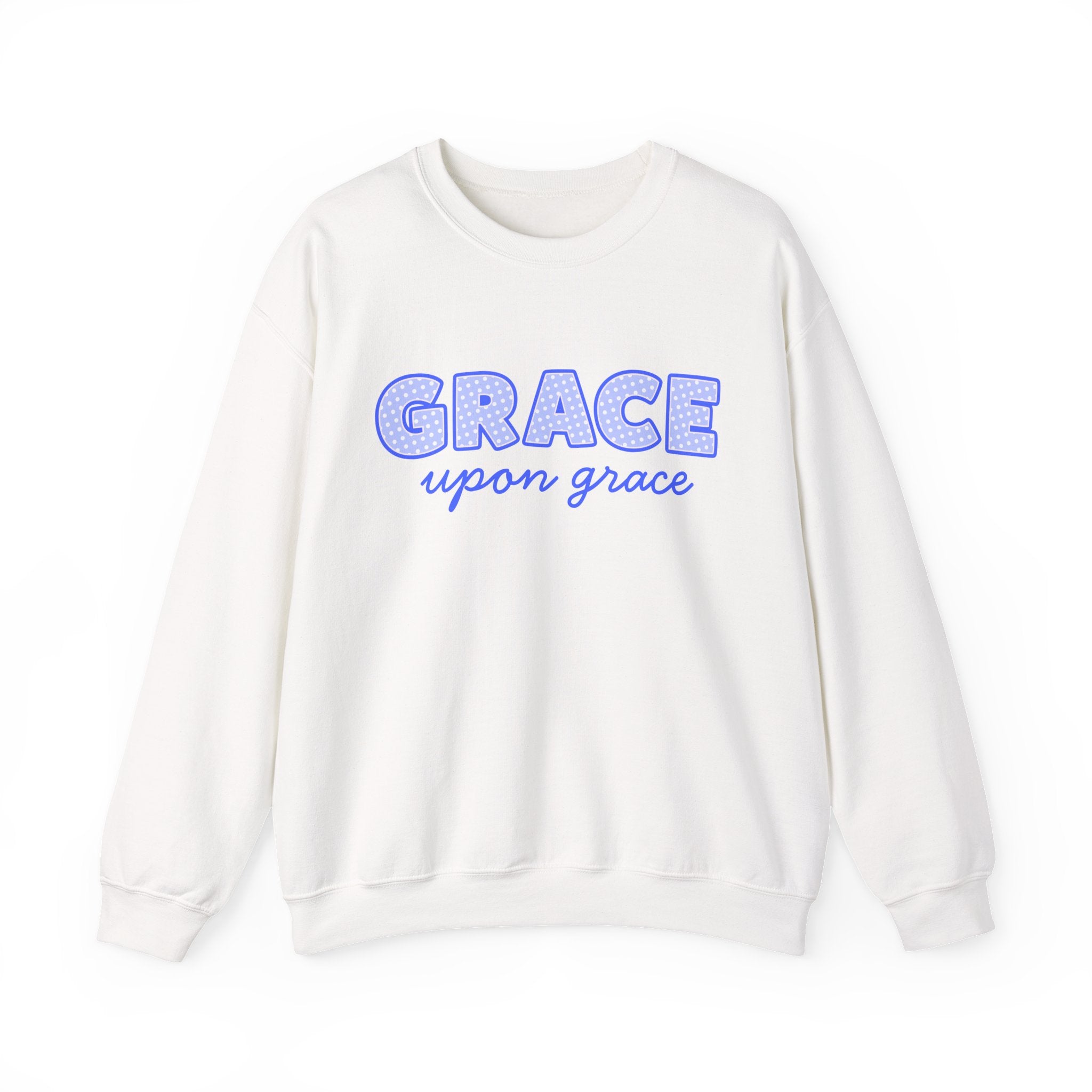 Christian Grace Sweatshirt, Grace Upon Grace Crewneck, Faith Based Sweatshirt, Christian Clothing, Religious Gift, Bible Inspired Pullover
