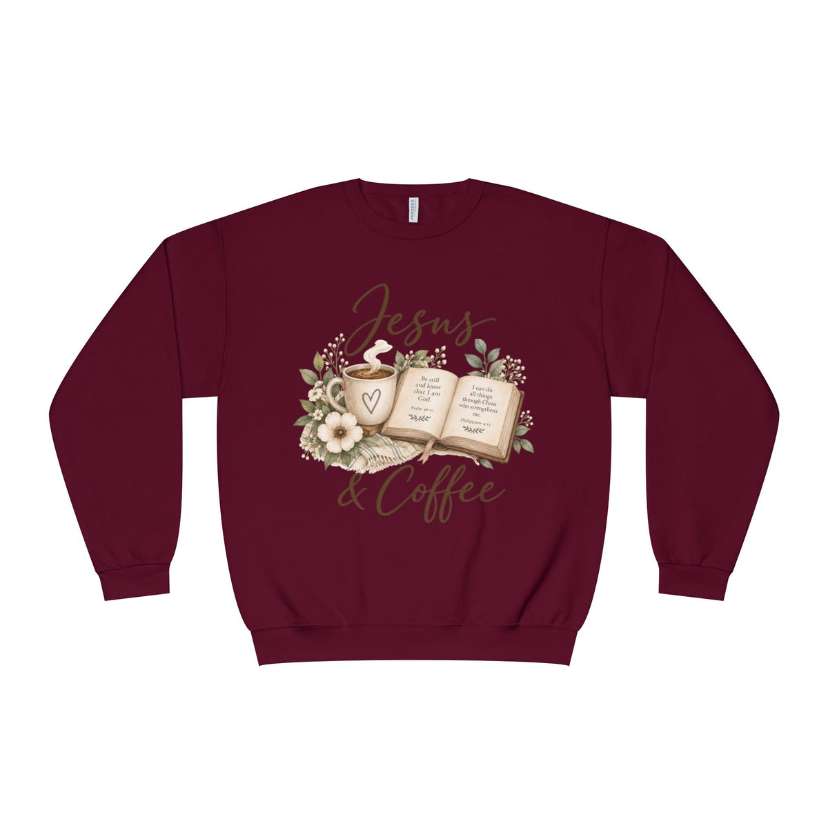 Jesus + Coffee Sweatshirt, Christian Crewneck, Faith Based Pullover