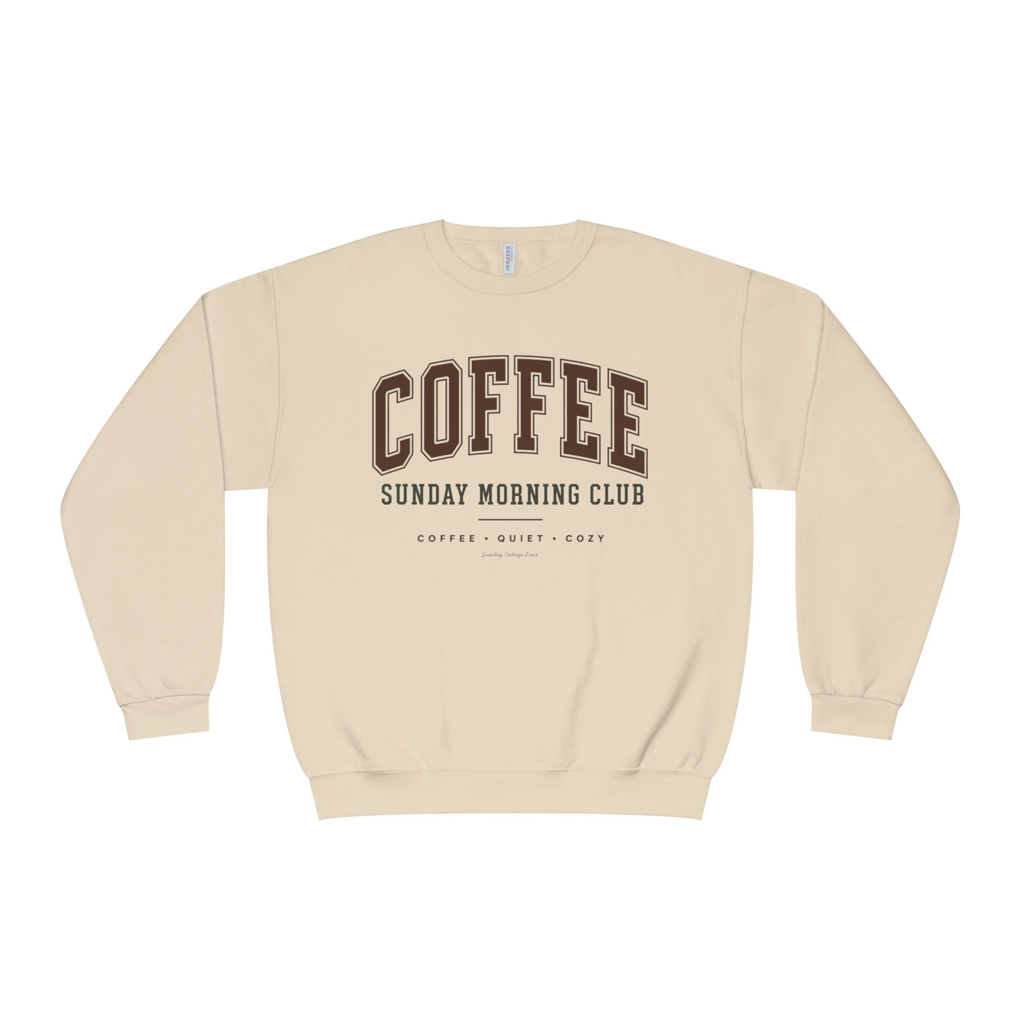 Sunday Morning Club Shirt, Coffee & Quiet Cozy Sweatshirt, Women’s Coffee Graphic Shirt, Cozy Weekend Shirt