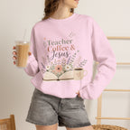 Teacher Sweatshirt, Teacher Coffee Jesus Crewneck, Christian Teacher Gift, Teacher Appreciation Shirt