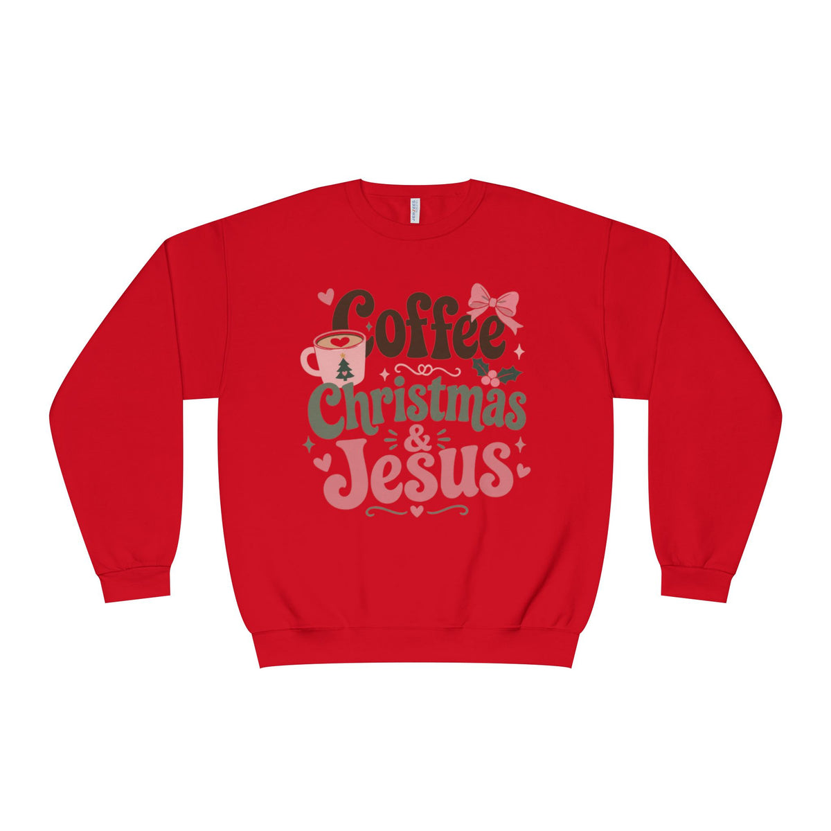 Coffee, Christmas & Jesus Sweatshirt | Christmas Sweatshirt | Christian Christmas Sweatshirt | Cozy Holiday Pullover