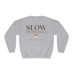 Slow Mornings Shirt, Coffee Books Home Sweatshirt, Cozy Morning Shirt, Women’s Book Lover Shirt