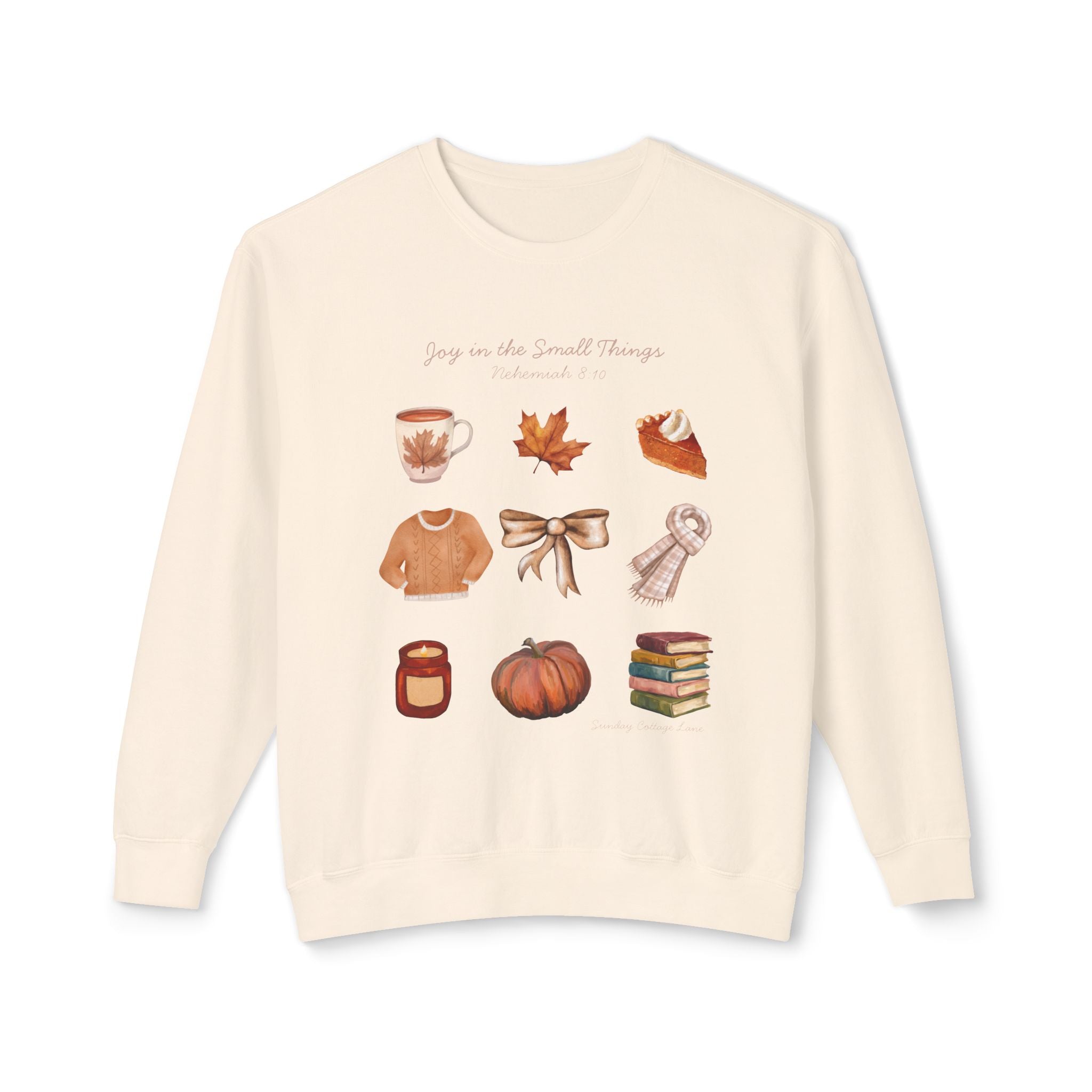 Cozy Fall Sweatshirt, Autumn Icons Crewneck, Pumpkin Coffee Books Sweatshirt, Cottagecore Fall Shirt, Cozy Season Pullover
