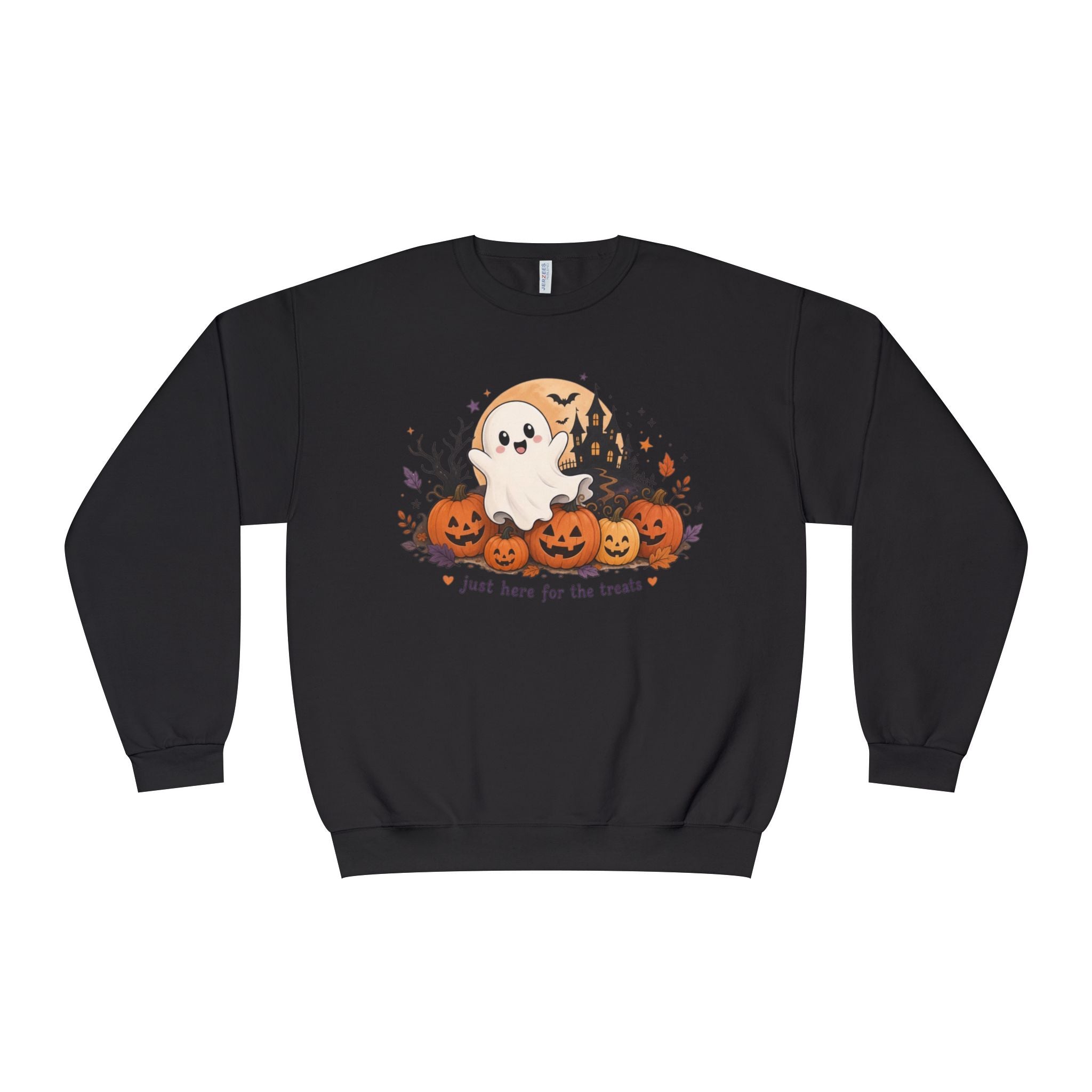 Just Here for the Treats Sweatshirt, Halloween Ghost Sweatshirt, Cute Halloween Shirt, Pumpkin Sweatshirt, Spooky Season Gift