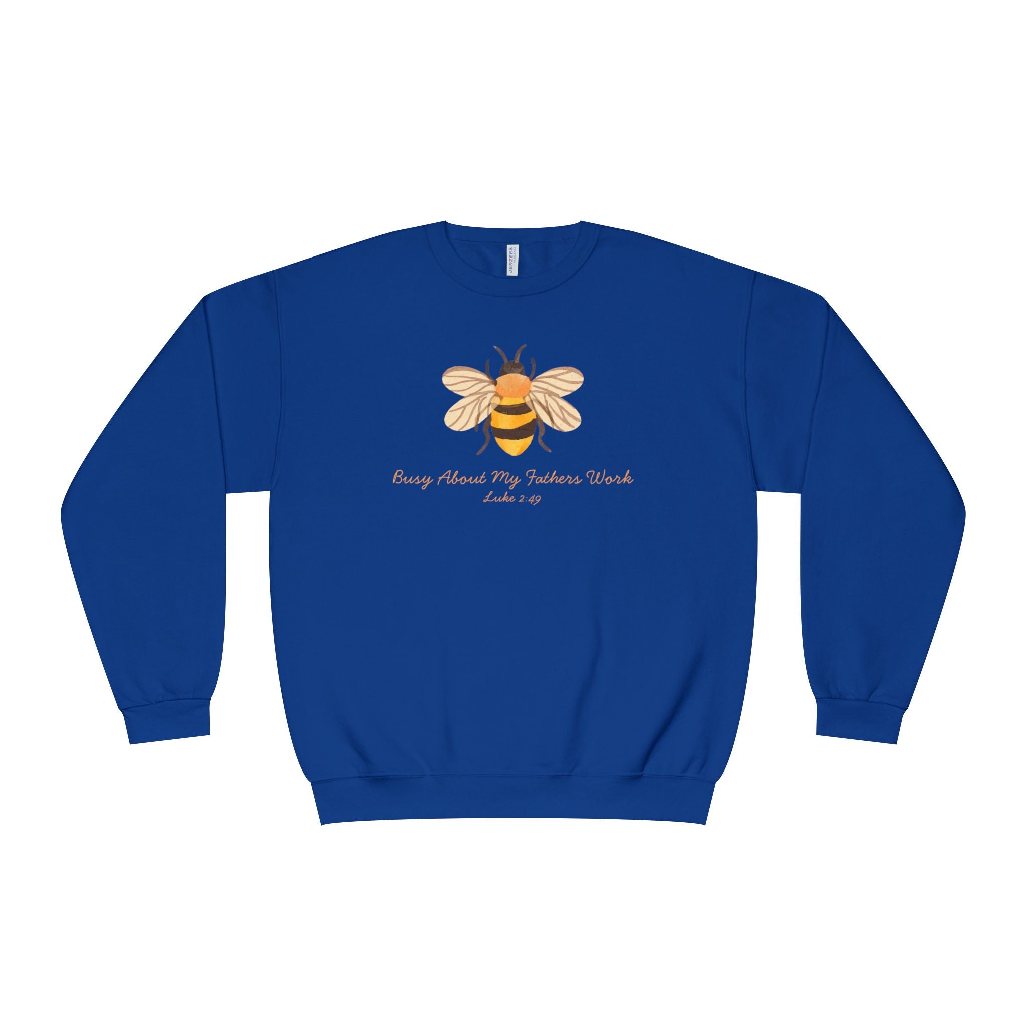 Busy About My Father’s Work Shirt, Christian Bee Sweatshirt, Luke 2:49 Faith Shirt, Christian Women’s Sweatshirt