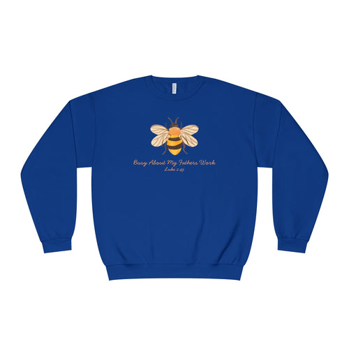 Busy About My Father’s Work Shirt, Christian Bee T-Shirt, Luke 2:49 Faith Shirt, Christian Women’s Tee