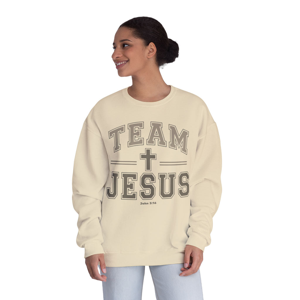 Team Jesus Crewneck Sweatshirt Faith Crewneck, Jesus Shirt, John 3:16 Sweatshirt, Christian Gift for Women, Faith Based Pullover