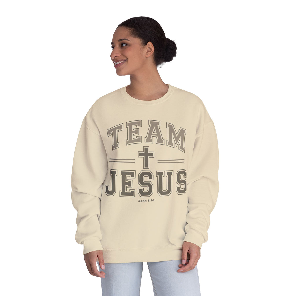 Team Jesus Crewneck Sweatshirt Faith Crewneck, Jesus Shirt, John 3:16 Sweatshirt, Christian Gift for Women, Faith Based Pullover