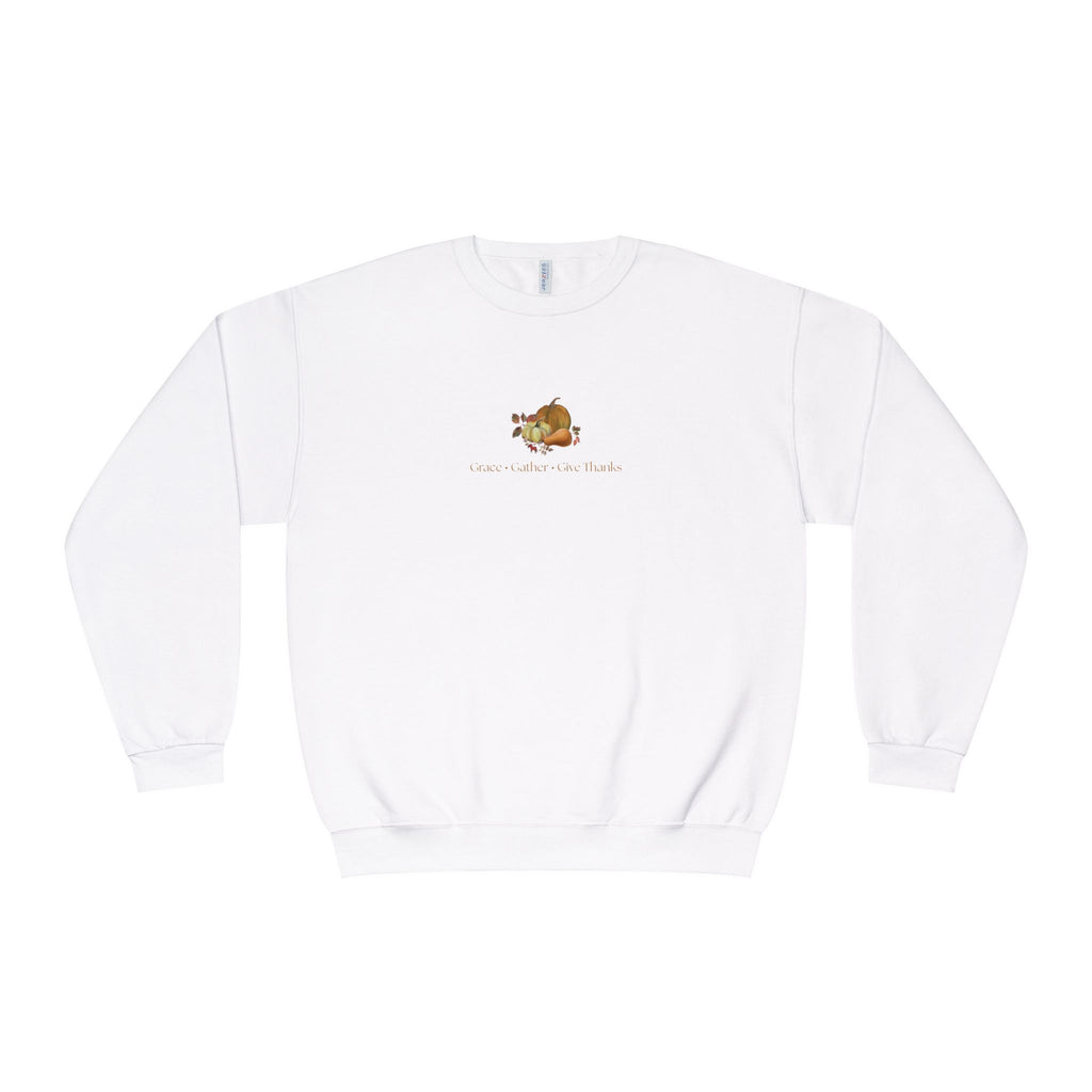 Grace Gather Give Thanks Shirt, Christian Thanksgiving Sweatshirt, Fall Faith Sweatshirt, Women’s Thanksgiving Shirt