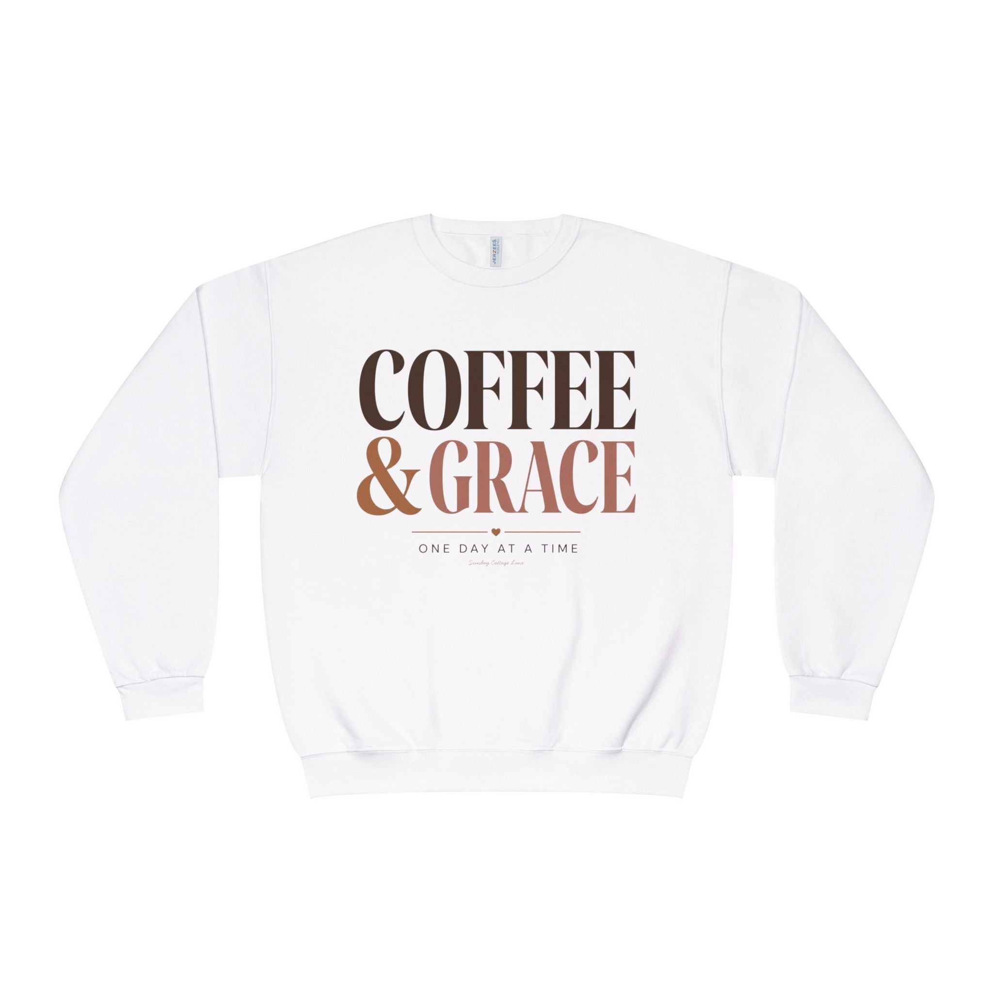 Coffee & Grace Shirt, Christian Coffee Sweatshirt, Faith Shirt for Women, Christian Graphic Tee