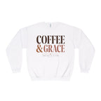 Coffee & Grace Shirt, Christian Coffee Sweatshirt, Faith Shirt for Women, Christian Graphic Shirt
