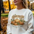 Farm Fresh Pumpkin Sweatshirt, Fresh From the Patch Shirt, Pumpkin Patch Sweatshirt, Fall Farmhouse Shirt, Autumn Pumpkin Gift
