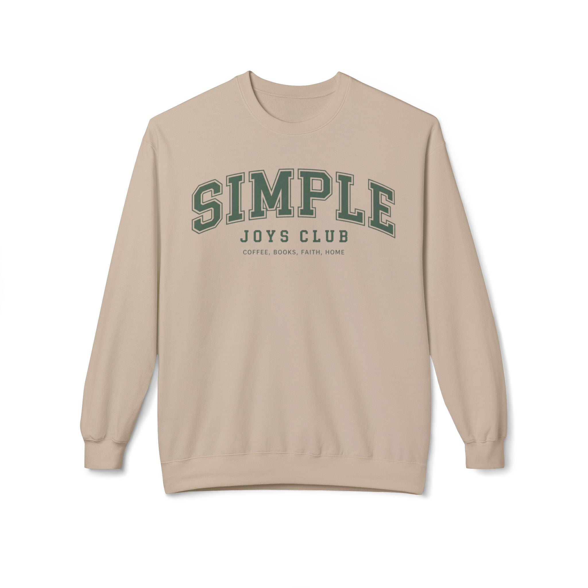 Simple Joys Club Sweatshirt, Coffee Books Faith Home Pullover, Cozy Cottagecore Crewneck, Minimalist Faith Sweatshirt, Everyday Comfort Shirt