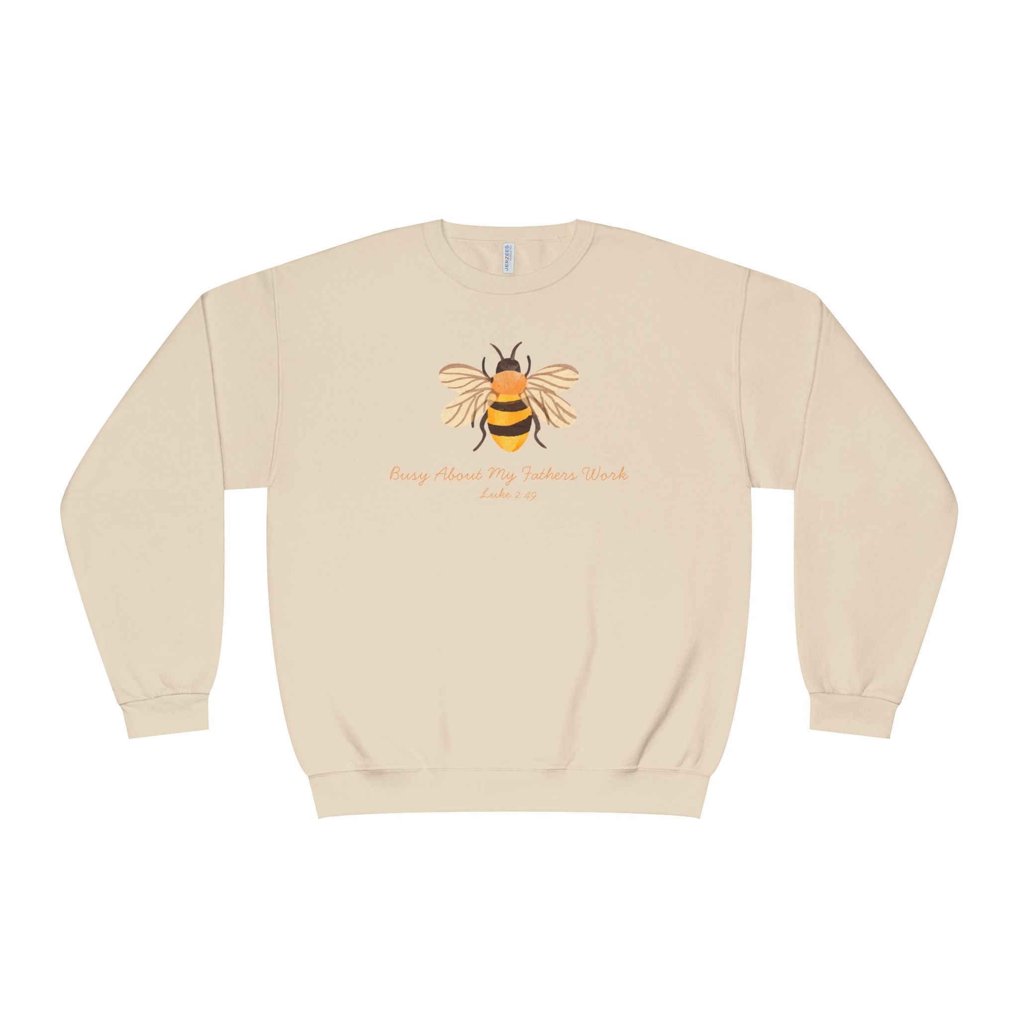 Busy About My Father’s Work Shirt, Christian Bee Sweatshirt, Luke 2:49 Faith Shirt, Christian Women’s Sweatshirt