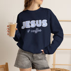 Jesus + Coffee Sweatshirt, Christian Crewneck, Faith Based Pullover