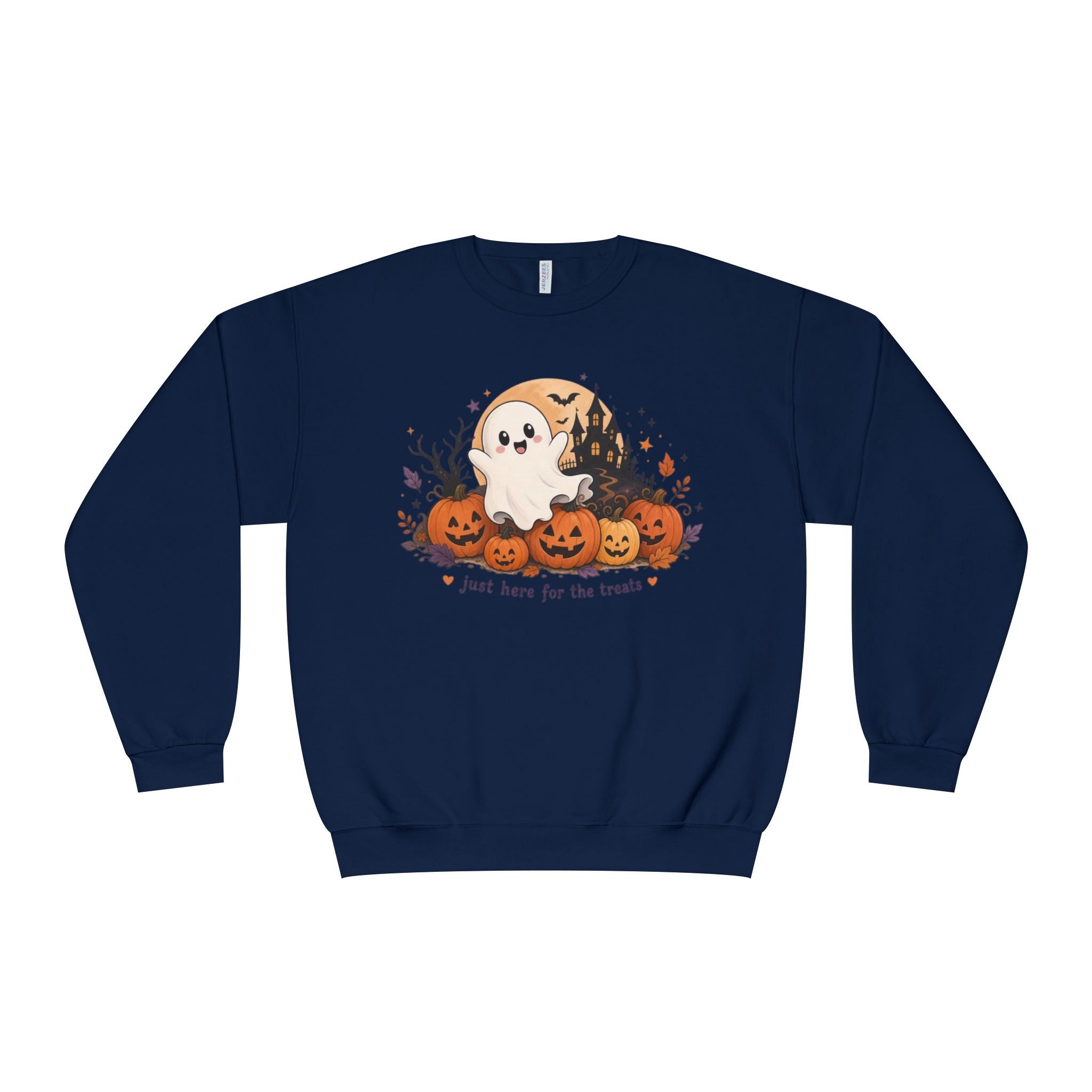 Just Here for the Treats Sweatshirt, Halloween Ghost Sweatshirt, Cute Halloween Shirt, Pumpkin Sweatshirt, Spooky Season Gift