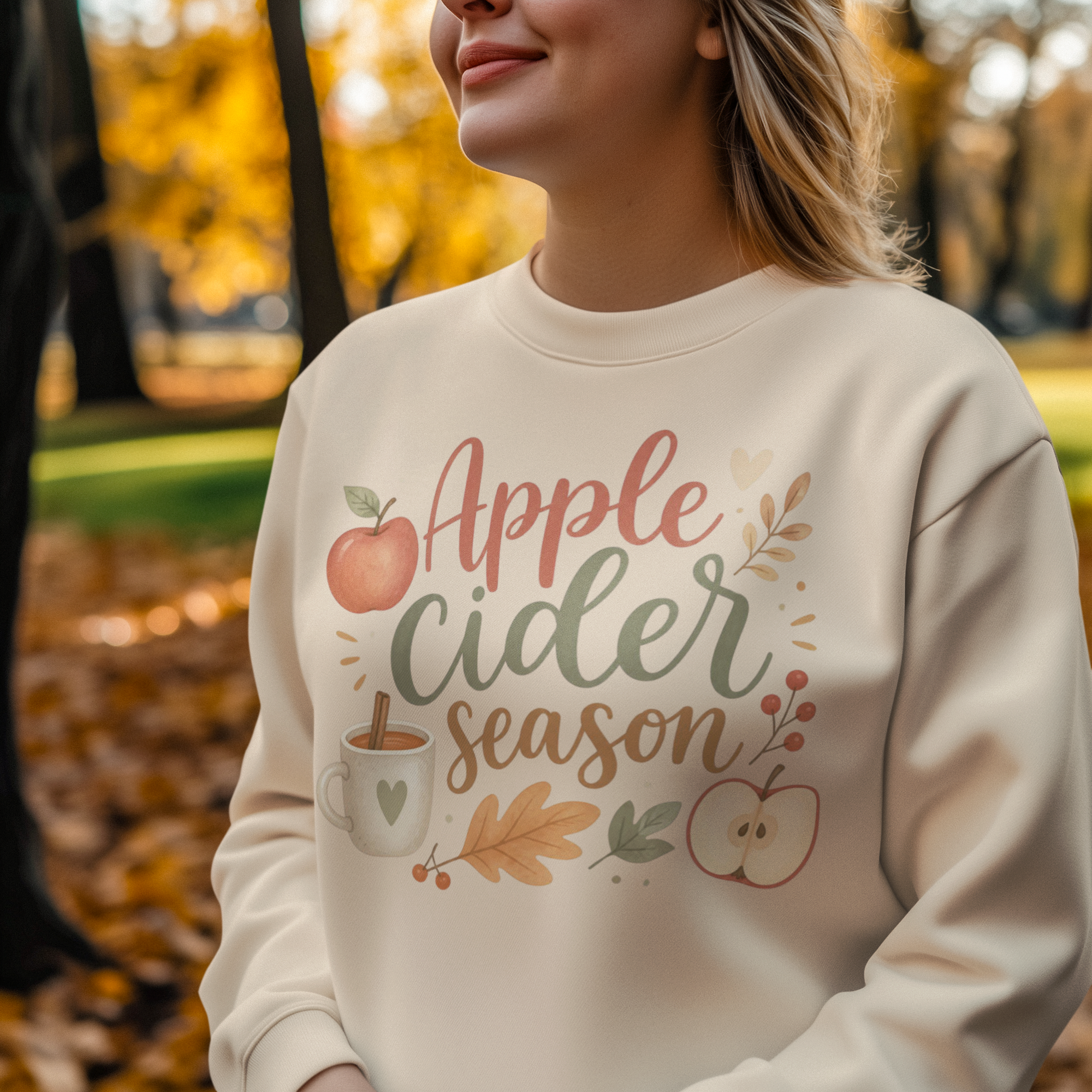 Apple Cider Season Sweatshirt, Fall Crewneck, Autumn Shirt, Cozy Apple Cider Pullover, Fall Coffee Sweatshirt