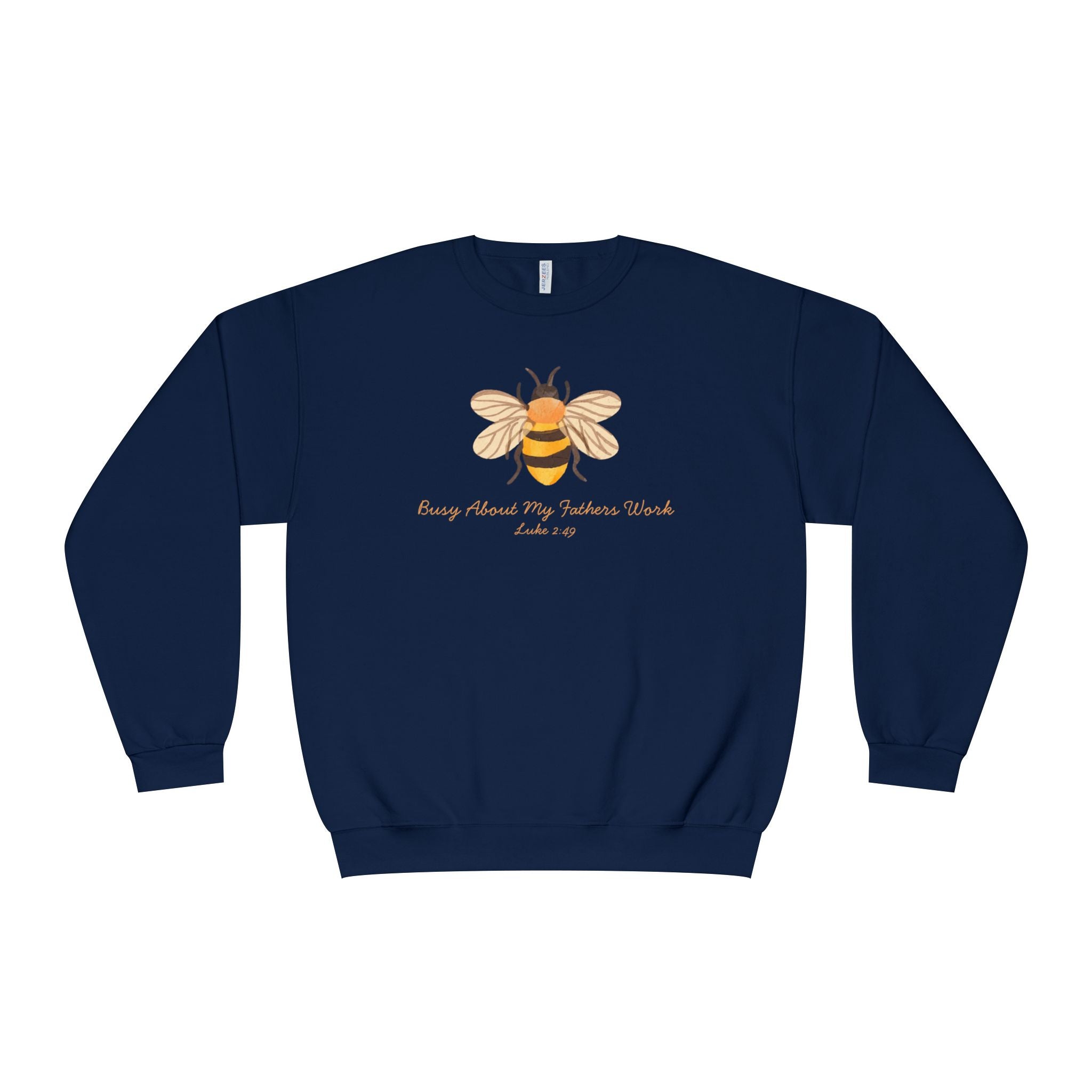 Busy About My Father’s Work Shirt, Christian Bee Sweatshirt, Luke 2:49 Faith Shirt, Christian Women’s Sweatshirt