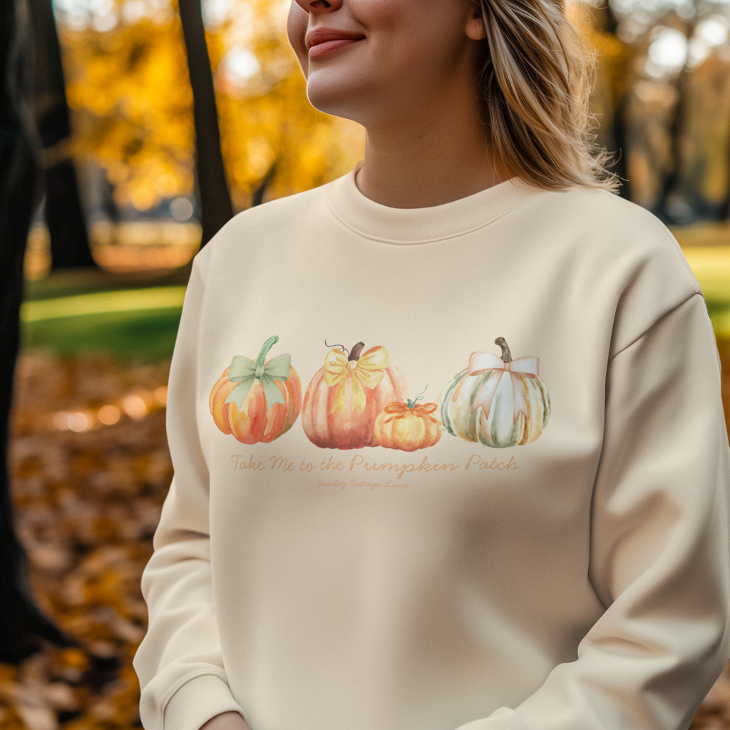 Take Me to the Pumpkin Patch Shirt, Fall Pumpkin Shirt, Autumn Shirt, Pumpkin Patch Sweatshirt, Cute Fall Shirt, Women’s Fall Gift