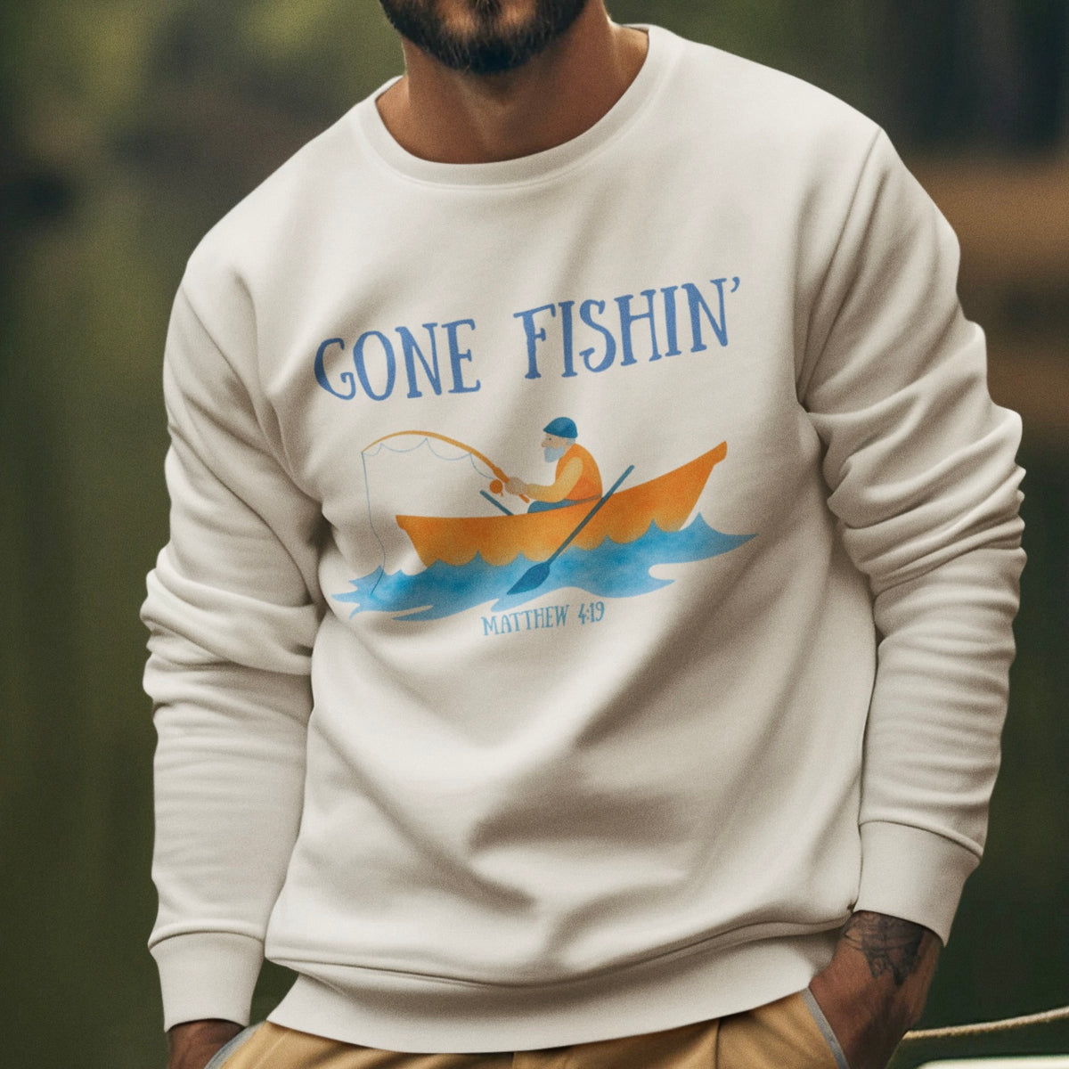 Gone Fishin' Sweatshirt - Cozy Fishing Crewneck for Outdoor Anglers